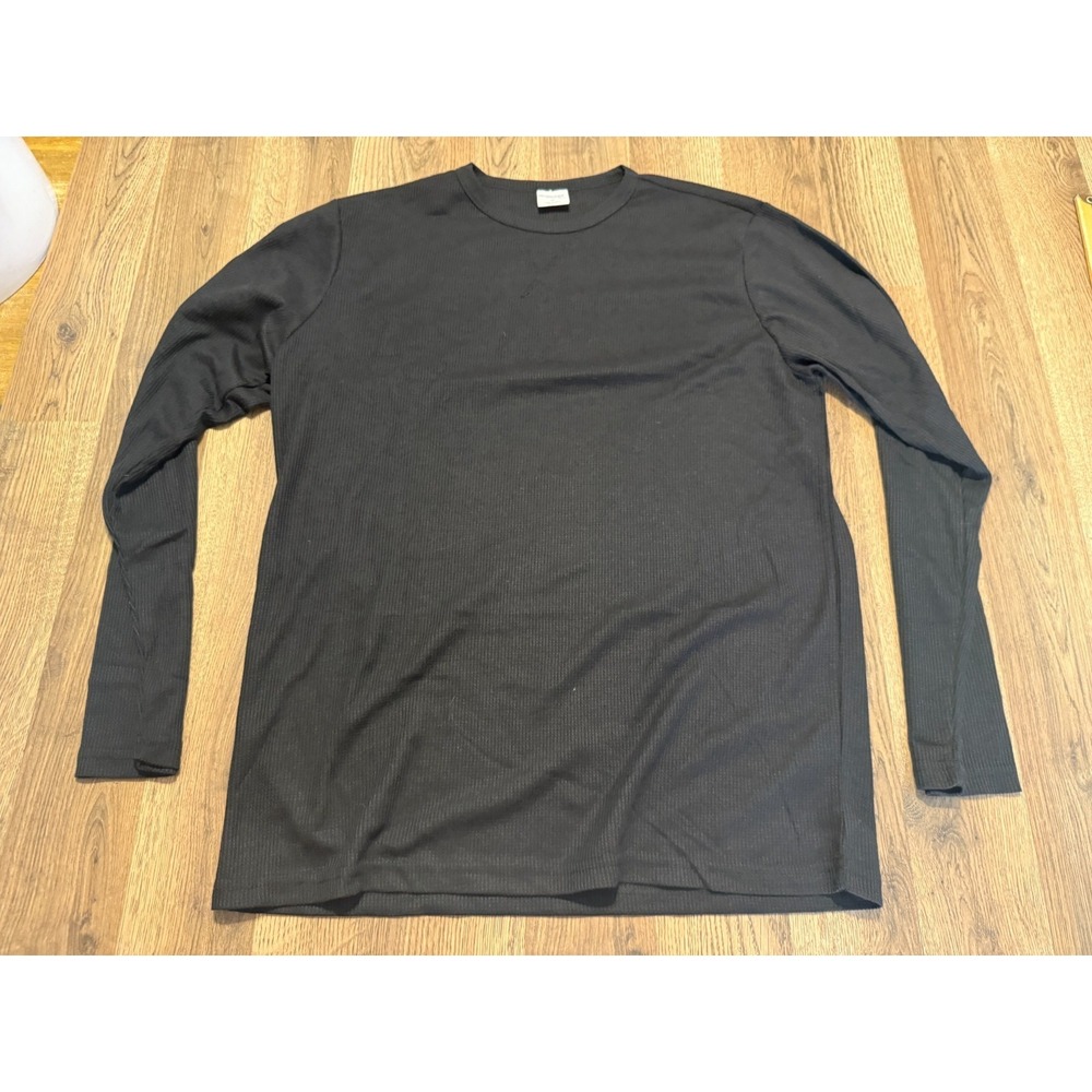 Mission Ridge Shirt, Men's Size Medium, Black, Long Sleeve, Crewneck